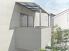 LIXIL(リクシル)のバルコニー屋根 スピーネ R型 屋根タイプ 単体