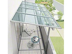 LIXIL(リクシル)のバルコニー屋根 スピーネ F型 屋根タイプ 単体