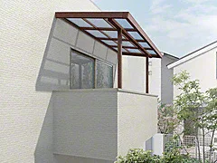 LIXIL(リクシル)のバルコニー屋根 シュエット 屋根タイプ 単体