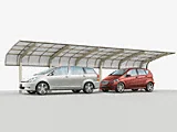 LIXIL リクシル(トステム)のカーポート テールポートシグマIII 積雪50cm対応 縦連棟 掲載車種：ウィッシュ[トヨタ]