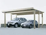 YKKAPのカーポート イディオス A型 積雪100cm対応 2台用 6本柱 掲載車種：アルファ147[アルファ ロメオ]