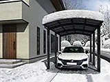 YKKAPのカーポート アリュース ワン 1500タイプ 積雪50cm対応