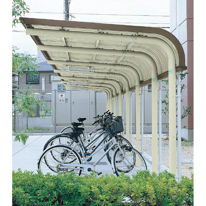サイクルポート 自転車置場 屋根付き 9〜14台用 縦2連棟 18-29型 W1801