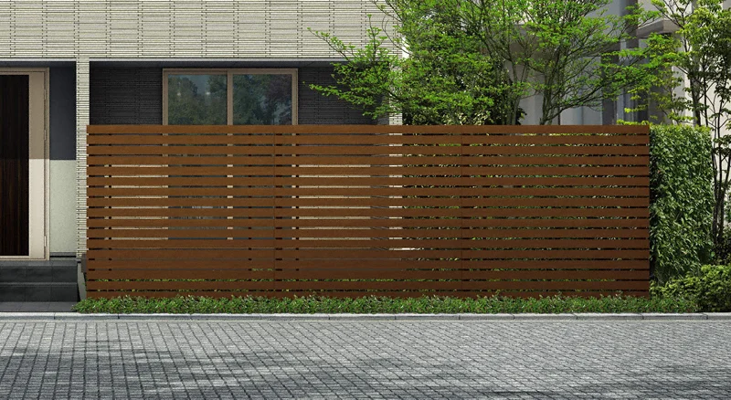 ルシアス スクリーンフェンスS03型 木調色-YKKAP - フェンス・柵