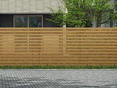 YKKAPのフェンス ルシアス スクリーンフェンスS05型 木調色