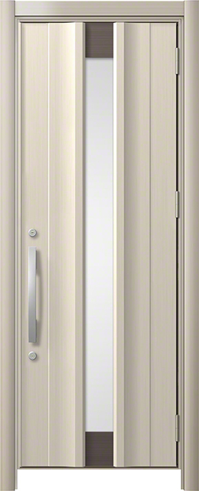 LIXIL　リシェント　リフォーム玄関ドア　アルミ仕様C11N型　親子ランマなし　アルミ色　標準工事込み - 2