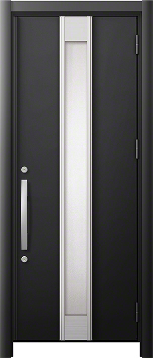 リシェント3 M77型 断熱仕様k4型(アルミ色) 片開き マットブラック 標準幅×標準高さ -玄関ドアならエクスショップ