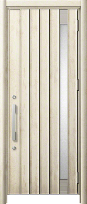 リシェント3 P77型 断熱仕様k4型(木目調) 片開き エクリュアイボリー 標準幅×標準高さ -玄関ドアならエクスショップ