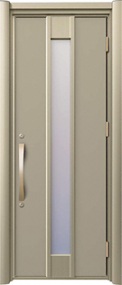 三協アルミの玄関ドア ノバリス A11 K4仕様(アルミ色)　片開きタイプ [シャンパングレイ]