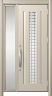 LIXIL リクシル（トステム）の玄関ドア リシェント3 C20N型 アルミ仕様(アルミ色)　片袖タイプ [シャイングレー]