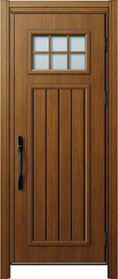 YKKAPの玄関ドア ドアリモ 断熱ドア E01 D4仕様(木目調)　片開きタイプ [キャラメルチーク]