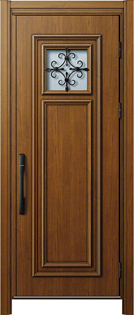 YKKAPの玄関ドア ドアリモ 断熱ドア E03 D2仕様(木目調)　片開きタイプ [キャラメルチーク]