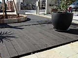 タカショーのウッドデッキ 天然木タンモクスプルースデッキセット 塗装済み床板