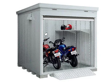 バイク保管庫 一般型 床付タイプ 1370×2630×2385 ハイルーフ FM-1426HY 