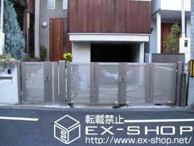 LIXIL リクシル(TOEX)の門扉 シャレオR12型　4枚折戸　柱使用 施工例