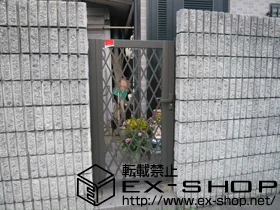 LIXIL リクシル(TOEX)の門扉 シャレオR8型 片開き 柱使用 施工例