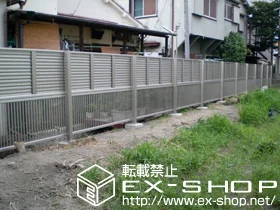 YKKAPのフェンス・柵 レスティナ5型+エクスライン13型フェンス［2段支柱］ 施工例