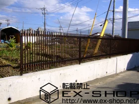 YKKAPのフェンス・柵 レスティンフェンス6型  自由柱 施工例