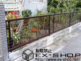 静岡県浜松市北区のYKKAPのフェンス・柵 レスティナメッシュフェンス2型 自由柱施工 施工例