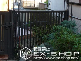 神奈川県横浜市栄区のLIXIL リクシル(TOEX)のフェンス・柵 プリレオR4型フェンス 多段柱 施工例