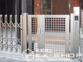 LIXIL リクシル(TOEX)の門扉 プリレオR7型　門扉　柱仕様　親子開き 施工例