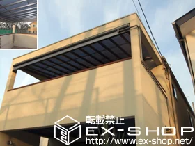 東京都唐津市ののカーポート、テラス屋根 パワーアルファ F型 テラスタイプ 単体 積雪〜30cm対応 施工例