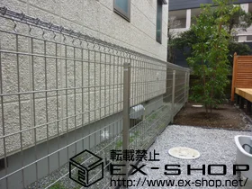 東京都町田市の三協アルミのフェンス・柵 ユメッシュZ型フェンス フリー支柱タイプ 施工例