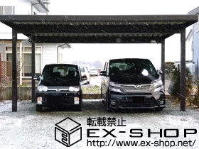 青森県十和田市のYKKAPのカーポート ジーポートneo Aタイプ 2台用 積雪〜100cm対応 施工例