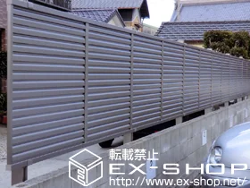 愛知県知立市のLIXIL リクシル(TOEX)のフェンス・柵 プリレオR9型フェンス アルミ多段柱施工 施工例