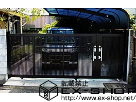 LIXIL リクシル(TOEX)のカーゲート エススライドB型 開戸付タイプ 施工例
