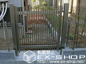 LIXIL リクシル(TOEX)の門扉 ハイ千峰 片開き 柱使用 施工例