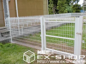三協アルミのフェンス・柵 ユメッシュＲ型フェンス[フリー支柱] 施工例