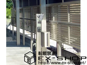YKKAPのフェンス・柵 エクスライン5型 自由柱施工 3段支柱施工 施工例