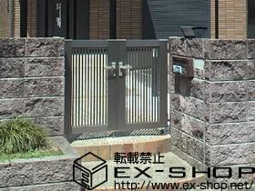 滋賀県大津市のLIXIL リクシル(TOEX)の門扉、カーゲート ワイドオーバードアR2型 手動式 施工例