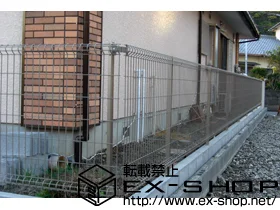 LIXIL リクシル(TOEX)のフェンス・柵 ハイグリッドフェンスN8型 フリーポールタイプ 施工例