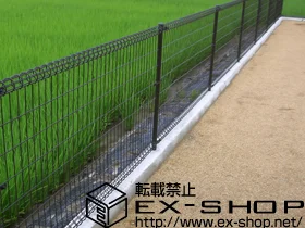 積水樹脂(セキスイ)のフェンス・柵 メッシュフェンスM0 間仕切りタイプ 施工例