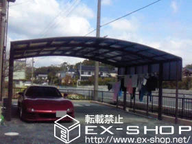 静岡県掛川市のLIXIL リクシル(トステム)のカーポート カーブポートシグマIII ワイド 積雪〜20cm対応 施工例