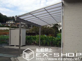 神奈川県金沢市のLIXIL リクシル（トステム）のテラス屋根 ライザーテラスII F型 テラスタイプ 単体 積雪〜20cm対応 施工例