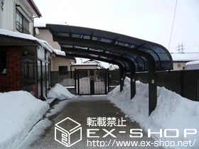 山形県酒田市のLIXIL リクシル(トステム)のカーポート テールポートシグマIII 1500　積雪〜50cm対応 施工例
