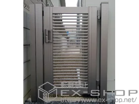 LIXIL リクシル(TOEX)の門扉 プリレオR1型門扉 片開き 柱使用 施工例