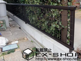愛知県鉾田市のLIXIL リクシル(TOEX)のフェンス・柵 レスティナメッシュフェンス2型 自由柱施工 施工例
