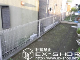 積水樹脂(セキスイ)のフェンス・柵 メッシュフェンス G10-R 自由柱タイプ 施工例