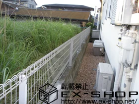 積水樹脂(セキスイ)のフェンス・柵 メッシュフェンス G10-R 自由柱タイプ 施工例