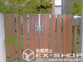 LIXIL リクシル(TOEX)の門扉 ライフモダンII SA型 両開き 柱使用 施工例