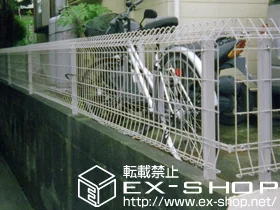 積水樹脂(セキスイ)のフェンス・柵 メッシュフェンス G10-R 自由柱 施工例
