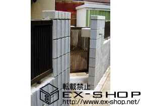 LIXIL リクシル(TOEX)の門扉 シャレオR2型 片開き 柱使用 施工例