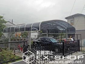 神奈川県川崎市のLIXIL リクシル（トステム）のカーポート レイナキャップツインポート 積雪〜20cm対応 施工例