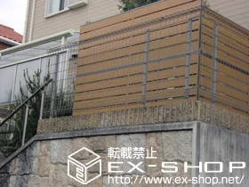 大阪府多摩市のYKKAPのフェンス・柵 ライフモダンII YS型フェンス 多段柱フリーポール仕様 施工例