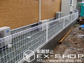 YKKAPのフェンス・柵 イーネットフェンスF1型 自由柱タイプ 施工例