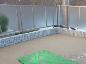 静岡県井原市の三協アルミのフェンス・柵 シャレオRP型フェンス フリーポールタイプ 施工例